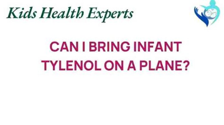Can I bring infant Tylenol on a plane?