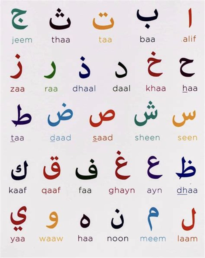 How many letters are in the alphabet Arabic?