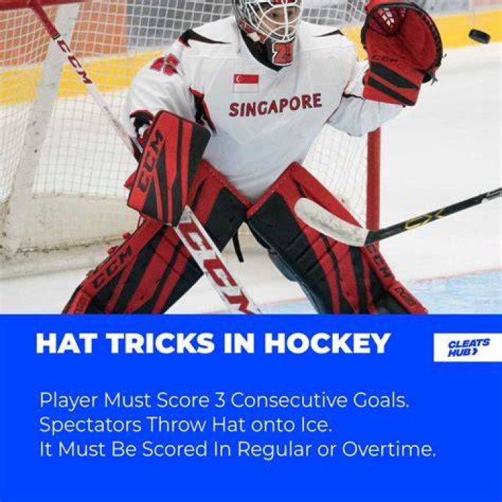 How rare is a hat trick in hockey?