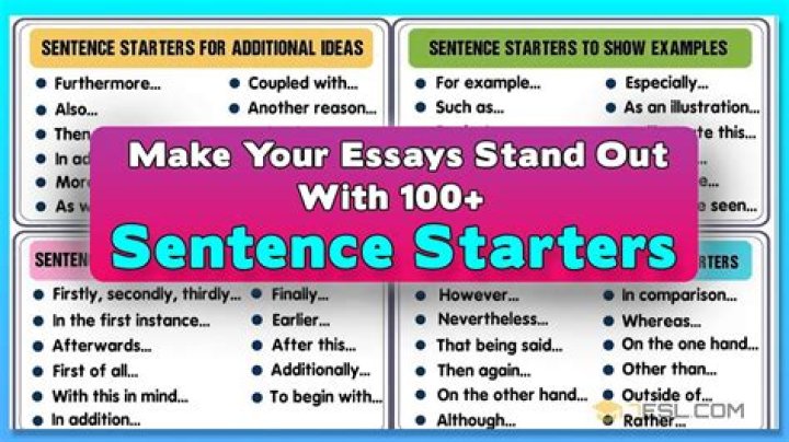 What are some good sentence starters?