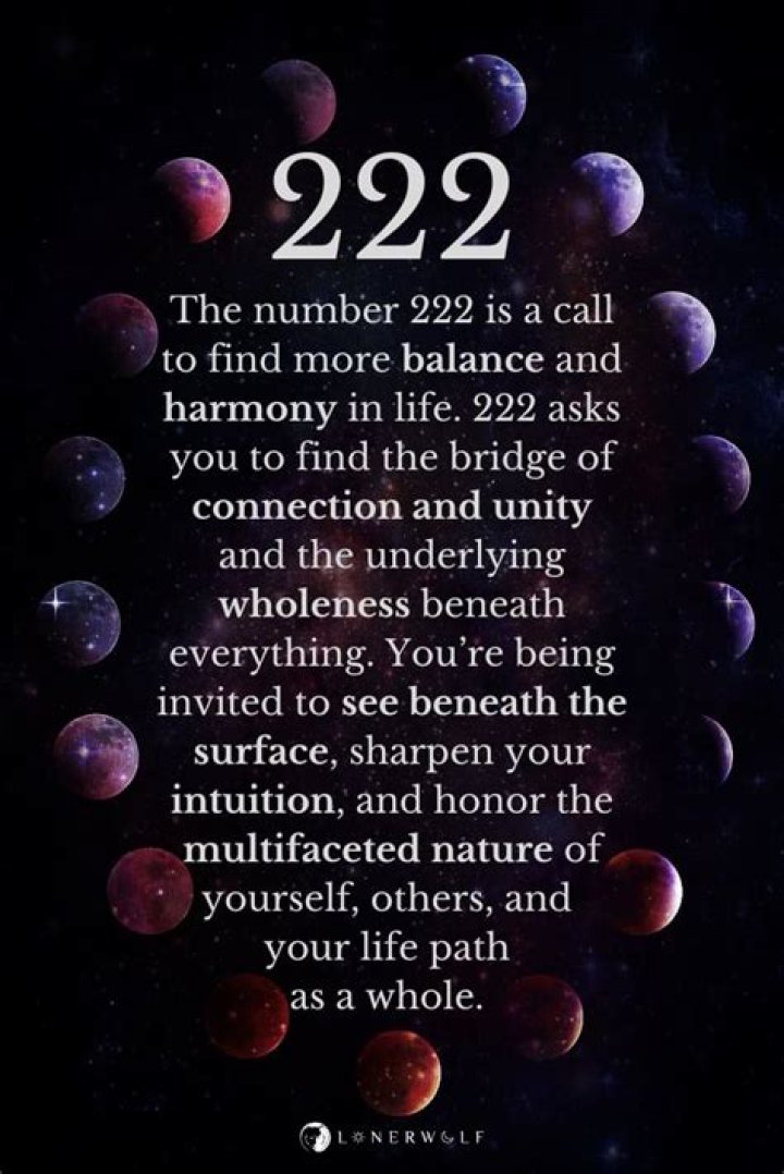 What does the number 222 mean?