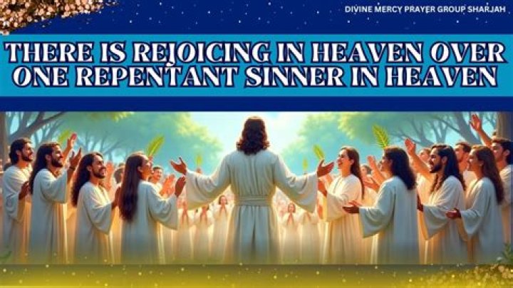 What happens in heaven when a sinner repents?