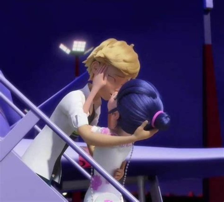 Who was Adrien Agreste first kiss?