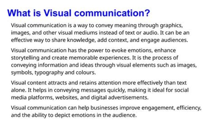 Why is visual communication effective?